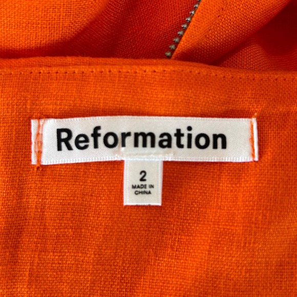 Reformation Orange Strapless Mini Dress - Picture 12 of 12